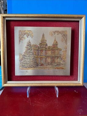 limited edition Reed & Barton Damascene etching -University of Texas-Littlefield